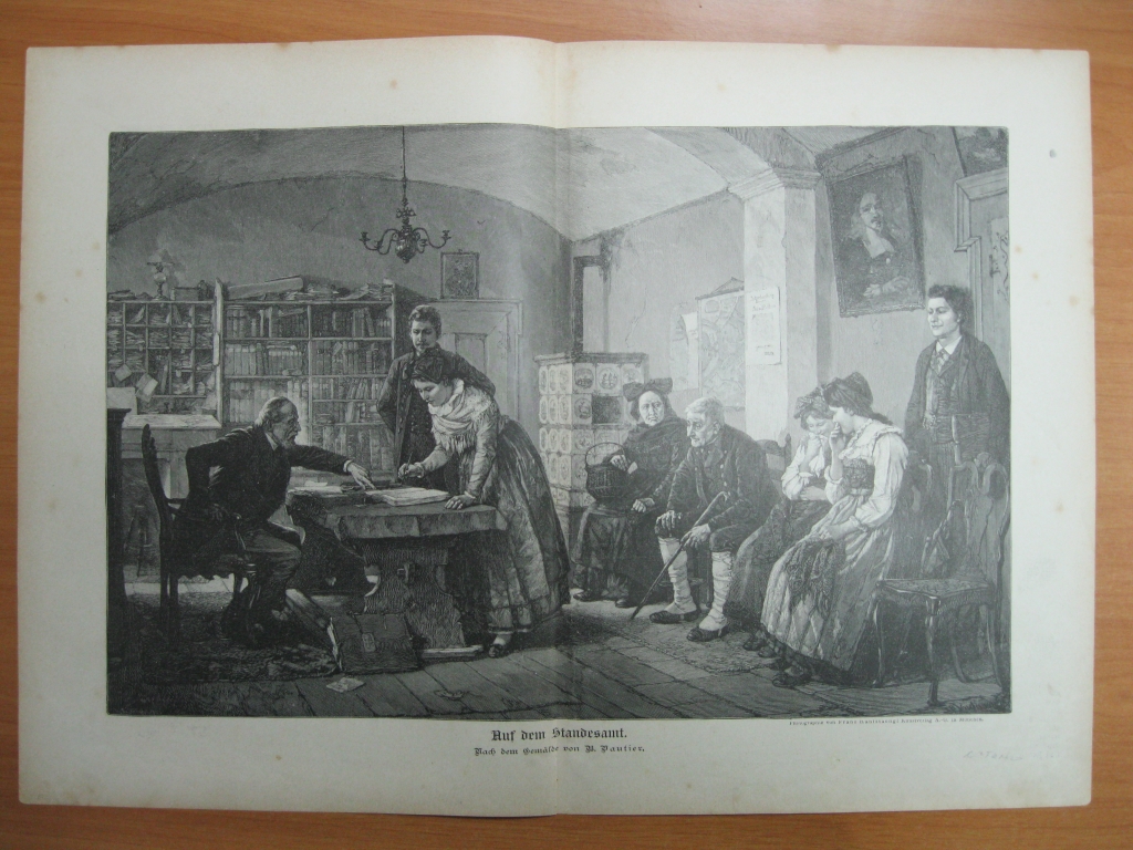En el despacho del notario,  1891